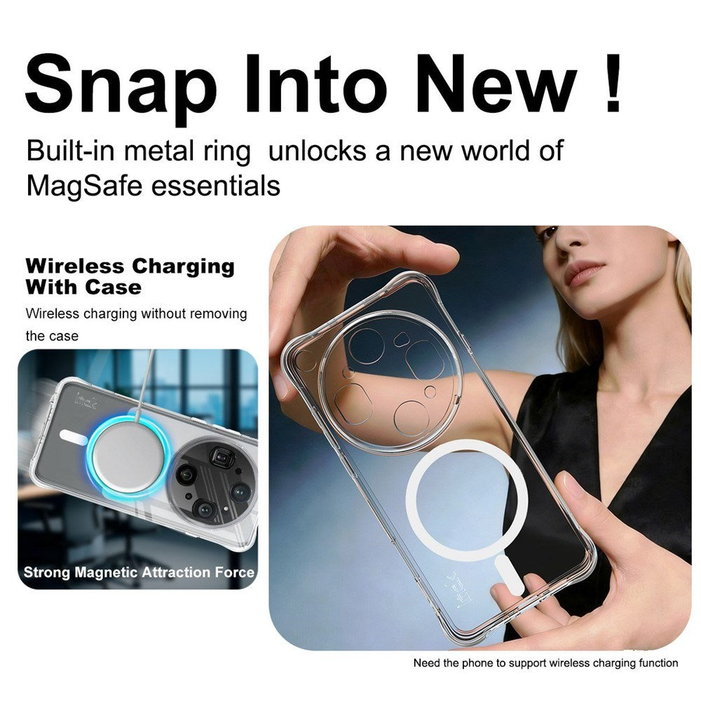 OPPO Find X9 Ultra IMAK Fleksibelt Plastik Cover - MagSafe Kompatibel - Gennemsigtig