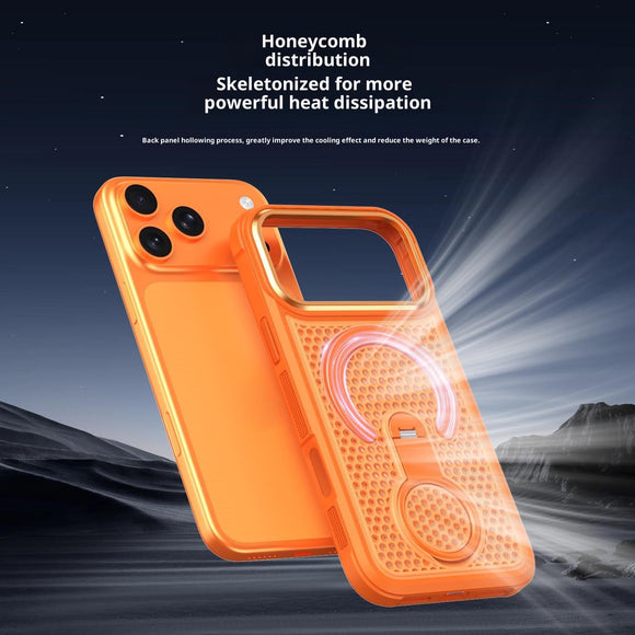 iPhone 17 Pro EIDERWOOD Hybrid Cover m. Varmeafledning & 360° Roterende Kickstand - MagSafe Kompatibel - Blå
