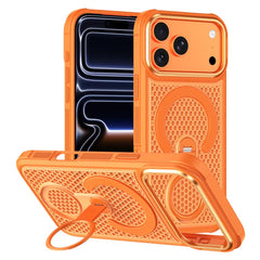 iPhone 17 Pro Max EIDERWOOD Hybrid Cover m. Varmeafledning & 360° Roterende Kickstand - MagSafe Kompatibel - Orange