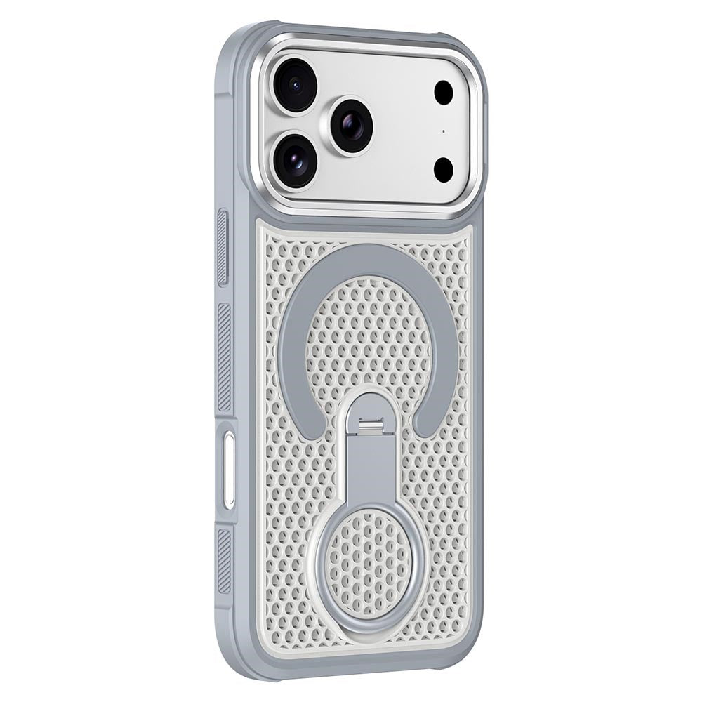 iPhone 17 Pro Max EIDERWOOD Hybrid Cover m. Varmeafledning & 360° Roterende Kickstand - MagSafe Kompatibel - Hvid