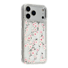 iPhone 17 Pro Max EIDERWOOD Hybrid Cover m. Rhinsten & Blomsterdesign - Gennemsigtig / Kirsebærblomster