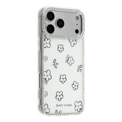 iPhone 17 Pro Max EIDERWOOD Hybrid Cover m. Rhinsten & Blomsterdesign - Hvid / Blomster