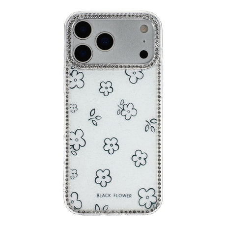 iPhone 17 Pro Max EIDERWOOD Hybrid Cover m. Rhinsten & Blomsterdesign - Hvid / Blomster