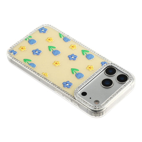 iPhone 17 Pro Max EIDERWOOD Hybrid Cover m. Rhinsten & Blomsterdesign - Gul / Tulipaner