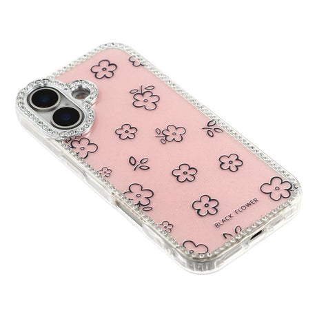 iPhone 17 EIDERWOOD Hybrid Cover m. Rhinsten & Blomsterdesign - Lyserød / Blomster
