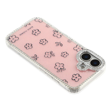 iPhone 17 EIDERWOOD Hybrid Cover m. Rhinsten & Blomsterdesign - Lyserød / Blomster