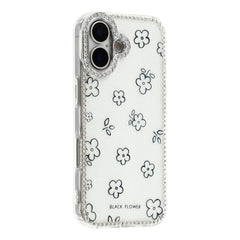 iPhone 17 EIDERWOOD Hybrid Cover m. Rhinsten & Blomsterdesign - Hvid / Blomster