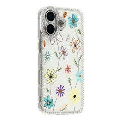 iPhone 17 EIDERWOOD Hybrid Cover m. Rhinsten & Blomsterdesign - Hvid / Flerfarvet Blomster