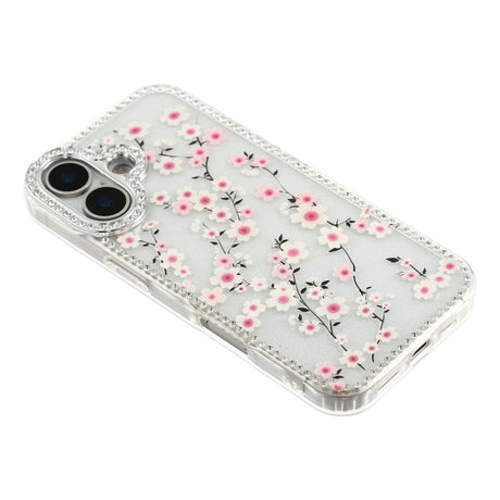 iPhone 17 EIDERWOOD Hybrid Cover m. Rhinsten & Blomsterdesign - Gennemsigtig / Kirsebærblomster