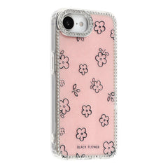 iPhone 17e / 16e EIDERWOOD Hybrid Cover m. Rhinsten & Blomsterdesign - Lyserød / Blomster