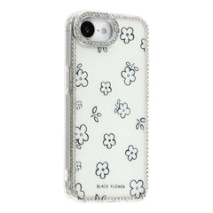 iPhone 17e / 16e EIDERWOOD Hybrid Cover m. Rhinsten & Blomsterdesign - Hvid / Blomster