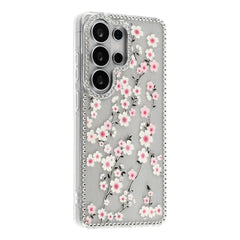 Samsung Galaxy S26 Ultra EIDERWOOD Hybrid Cover m. Rhinsten & Blomsterdesign - Gennemsigtig / Kirsebærblomster
