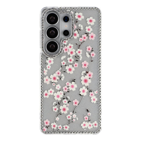 Samsung Galaxy S26 Ultra EIDERWOOD Hybrid Cover m. Rhinsten & Blomsterdesign - Gennemsigtig / Kirsebærblomster