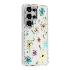 Samsung Galaxy S26 Ultra EIDERWOOD Hybrid Cover m. Rhinsten & Blomsterdesign - Hvid / Flerfarvede Blomster