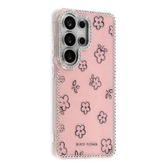 Samsung Galaxy S26 Ultra EIDERWOOD Hybrid Cover m. Rhinsten & Blomsterdesign - Lyserød / Blomster