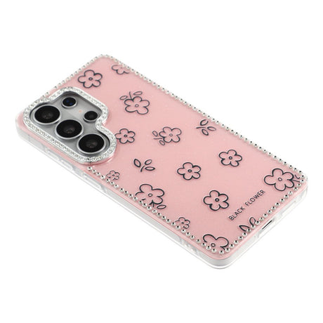 Samsung Galaxy S26 Ultra EIDERWOOD Hybrid Cover m. Rhinsten & Blomsterdesign - Lyserød / Blomster