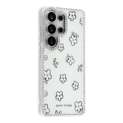 Samsung Galaxy S26 Ultra EIDERWOOD Hybrid Cover m. Rhinsten & Blomsterdesign - Hvid / Blomster