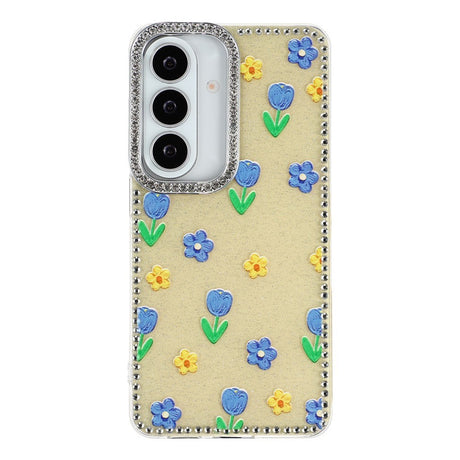 Samsung Galaxy S26 EIDERWOOD Hybrid Cover m. Rhinsten & Blomsterdesign - Gul / Tulipaner