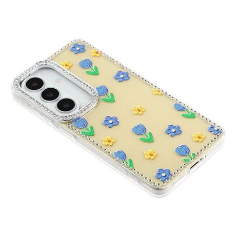 Samsung Galaxy S26 EIDERWOOD Hybrid Cover m. Rhinsten & Blomsterdesign - Gul / Tulipaner