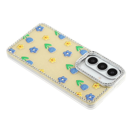Samsung Galaxy S26 EIDERWOOD Hybrid Cover m. Rhinsten & Blomsterdesign - Gul / Tulipaner