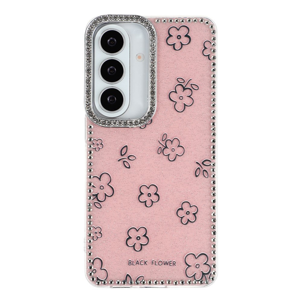 Samsung Galaxy S26 EIDERWOOD Hybrid Cover m. Rhinsten & Blomsterdesign - Lyserød / Blomster