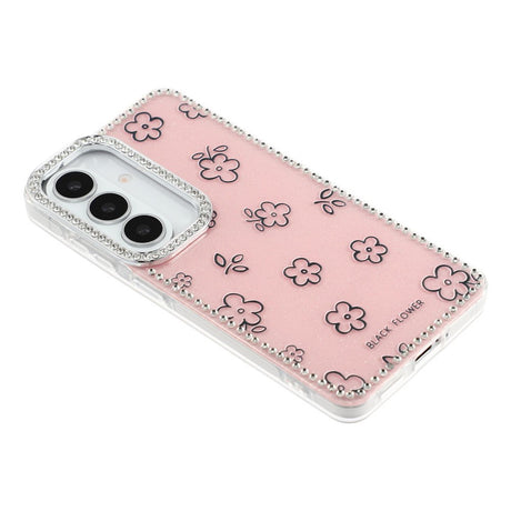 Samsung Galaxy S26 EIDERWOOD Hybrid Cover m. Rhinsten & Blomsterdesign - Lyserød / Blomster