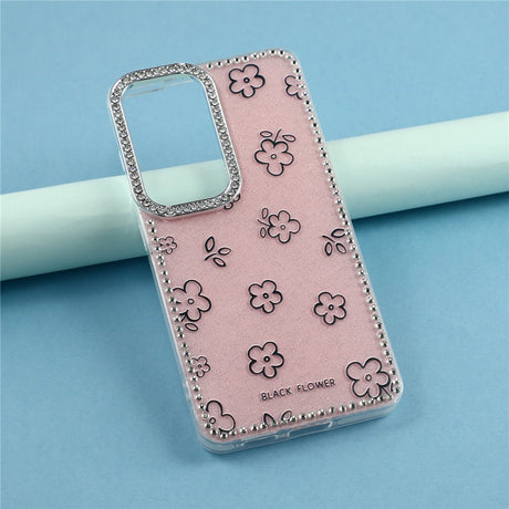 Samsung Galaxy S26 EIDERWOOD Hybrid Cover m. Rhinsten & Blomsterdesign - Lyserød / Blomster