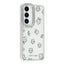 Samsung Galaxy S26 EIDERWOOD Hybrid Cover m. Rhinsten & Blomsterdesign - Hvid / Blomster