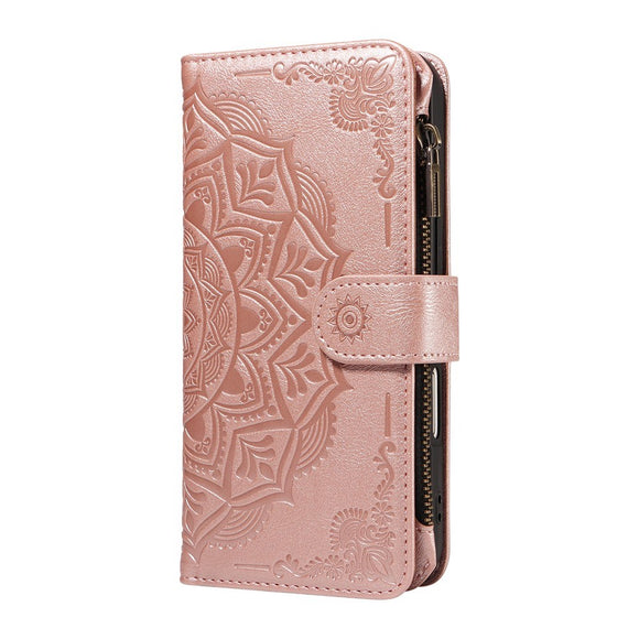 iPhone 17 Pro EIDERWOOD Flipcover m. 9 x Kortholder - Lynlåslomme - RFDI-Blokering - Rem - Rose Gold