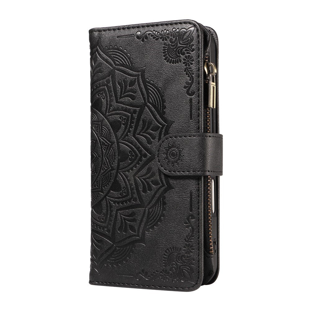iPhone 17 Pro EIDERWOOD Flipcover m. 9 x Kortholder - Lynlåslomme - RFDI-Blokering - Rem - Sort