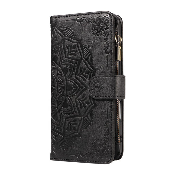 iPhone 17 Pro EIDERWOOD Flipcover m. 9 x Kortholder - Lynlåslomme - RFDI-Blokering - Rem - Sort