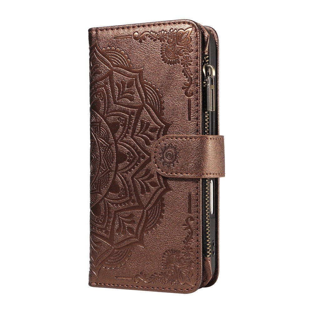 iPhone 17 Pro EIDERWOOD Flipcover m. 9 x Kortholder - Lynlåslomme - RFDI-Blokering - Rem - Brun