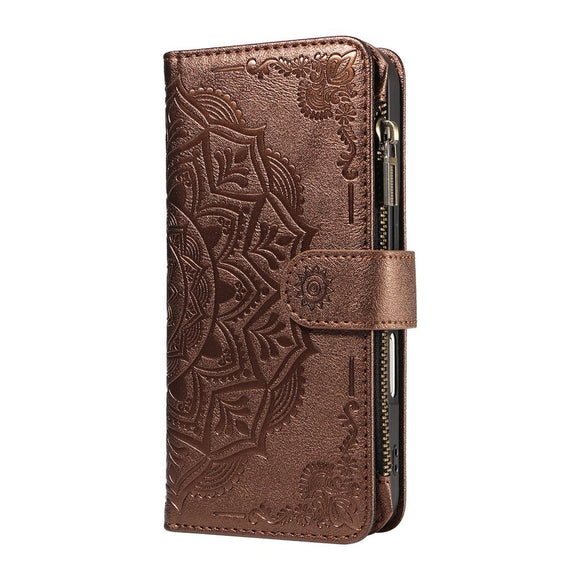 iPhone 17 Pro EIDERWOOD Flipcover m. 9 x Kortholder - Lynlåslomme - RFDI-Blokering - Rem - Brun