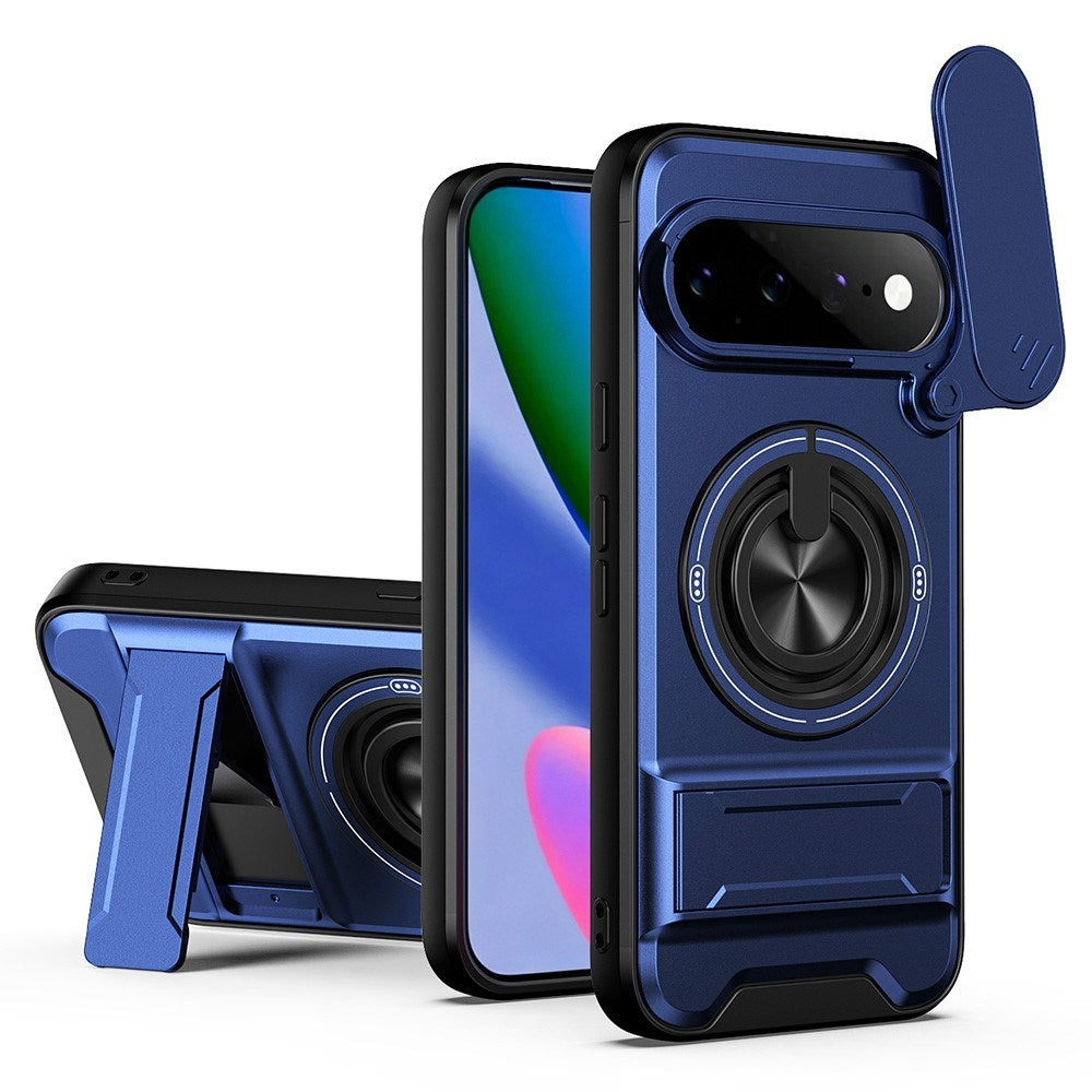 Google Pixel 11 / 11 Pro EIDERWOOD Hybrid Håndværker Cover m. Kickstand & Cam Slider - MagSafe Kompatibel - Blå