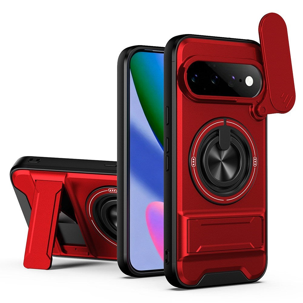 Google Pixel 11 / 11 Pro EIDERWOOD Hybrid Håndværker Cover m. Kickstand & Cam Slider - MagSafe Kompatibel - Rød