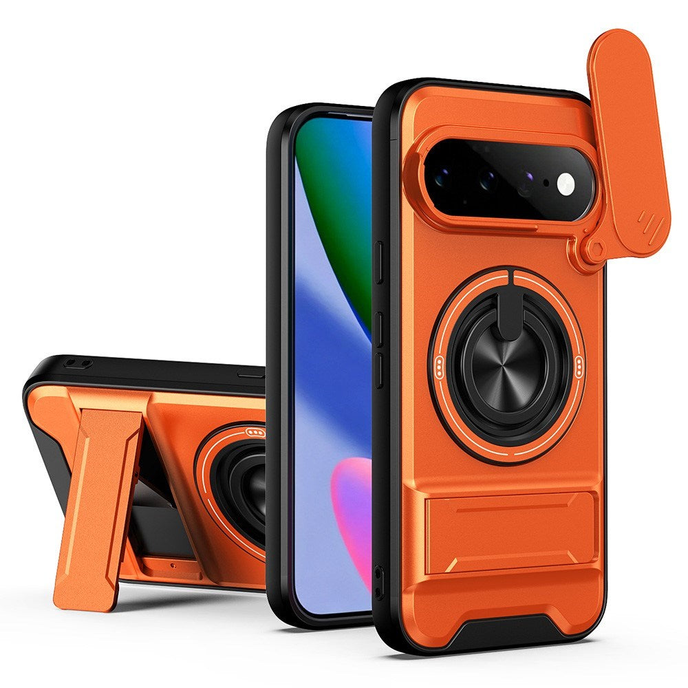 Google Pixel 11 / 11 Pro EIDERWOOD Hybrid Håndværker Cover m. Kickstand & Cam Slider - MagSafe Kompatibel - Orange