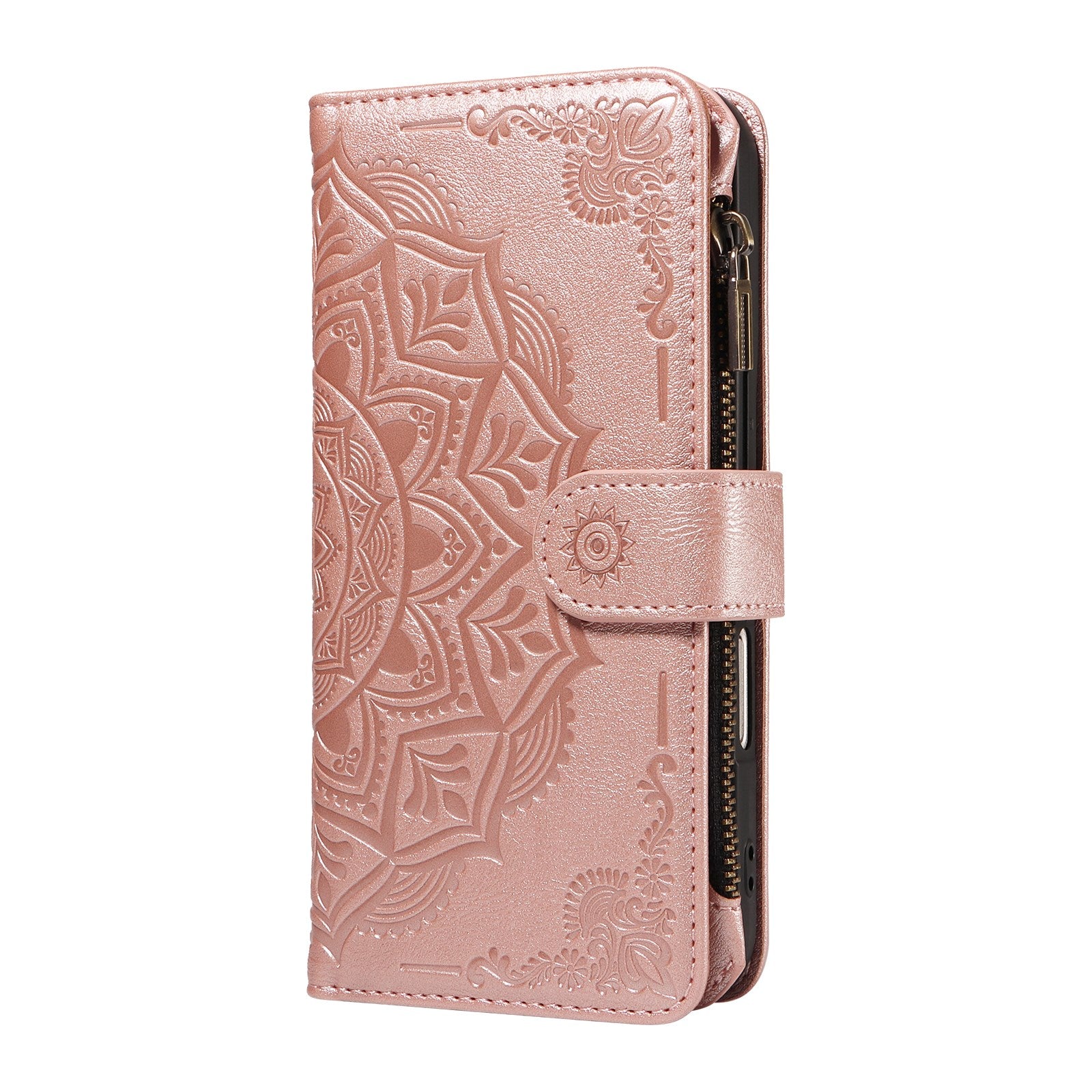 iPhone 17 EIDERWOOD Flipcover m. 9 x Kortholder - Lynlåslomme - RFDI-Blokering - Rem - Rose Gold