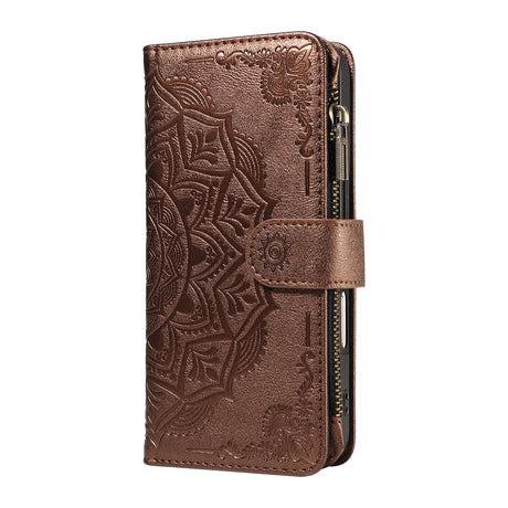 iPhone 17 EIDERWOOD Flipcover m. 9 x Kortholder - Lynlåslomme - RFDI-Blokering - Rem - Brun