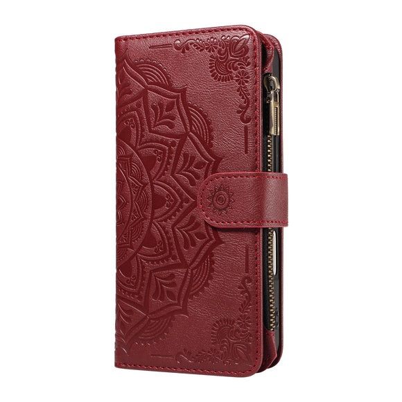 iPhone 17 EIDERWOOD Flipcover m. 9 x Kortholder - Lynlåslomme - RFDI-Blokering - Rem - Rød
