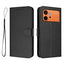 Honor 600 / 600 Pro EIDERWOOD Kunstlæder Flip Cover m. Strop - Sort