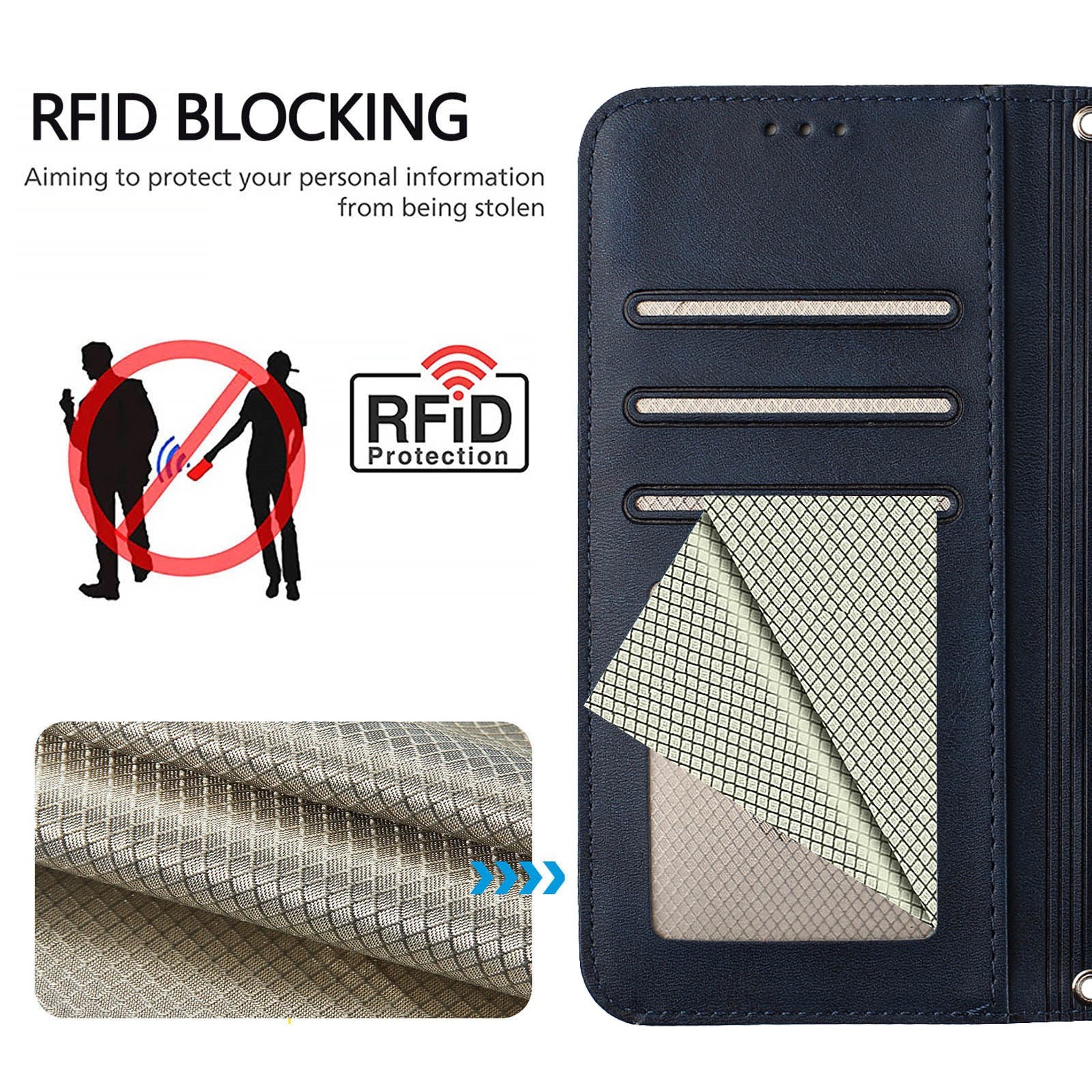 Honor 600 / 600 Pro EIDERWOOD Kunstlæder Flip Cover m. Strop - Blå