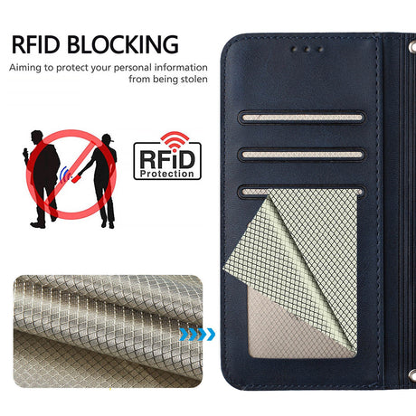 Honor 600 / 600 Pro EIDERWOOD Kunstlæder Flip Cover m. Strop - Blå