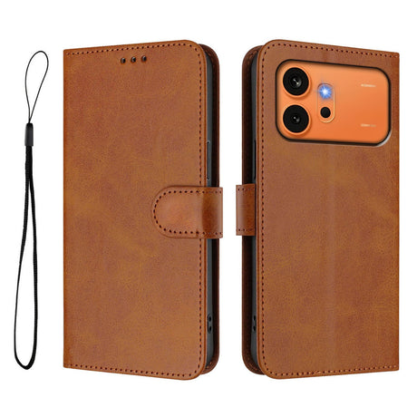 Honor 600 / 600 Pro EIDERWOOD Kunstlæder Flip Cover m. Strop - Brun