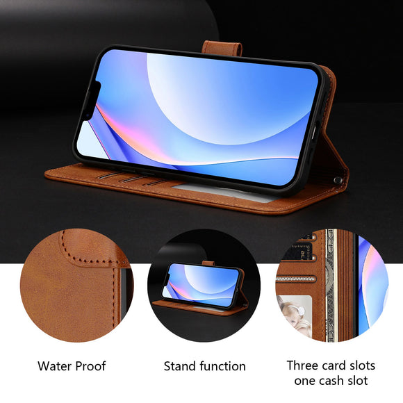 Honor 600 / 600 Pro EIDERWOOD Kunstlæder Flip Cover m. Strop - Brun