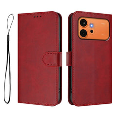 Honor 600 / 600 Pro EIDERWOOD Kunstlæder Flip Cover m. Strop - Rød