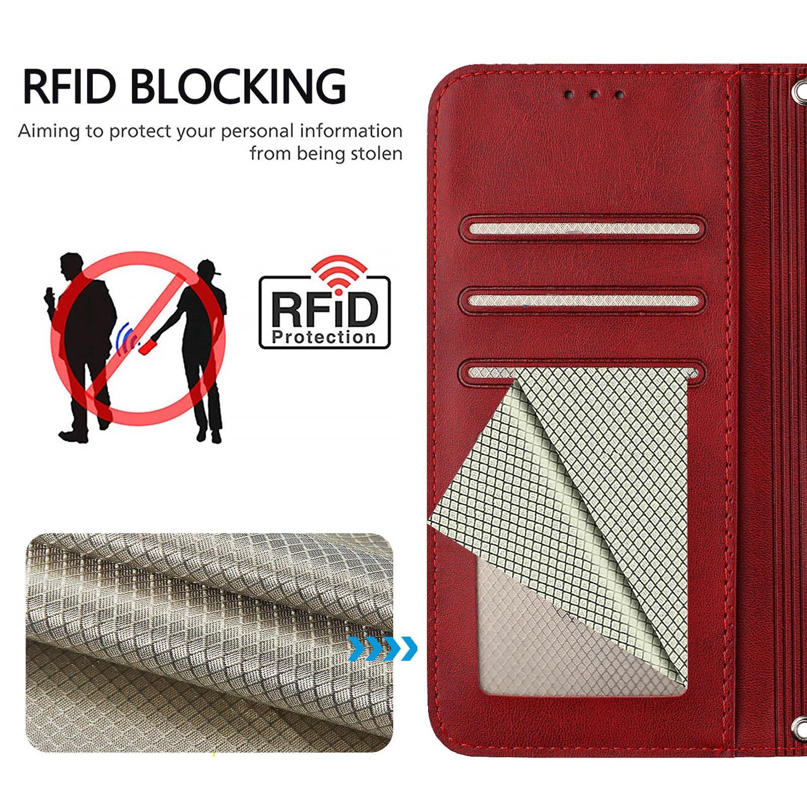 Honor 600 / 600 Pro EIDERWOOD Kunstlæder Flip Cover m. Strop - Rød