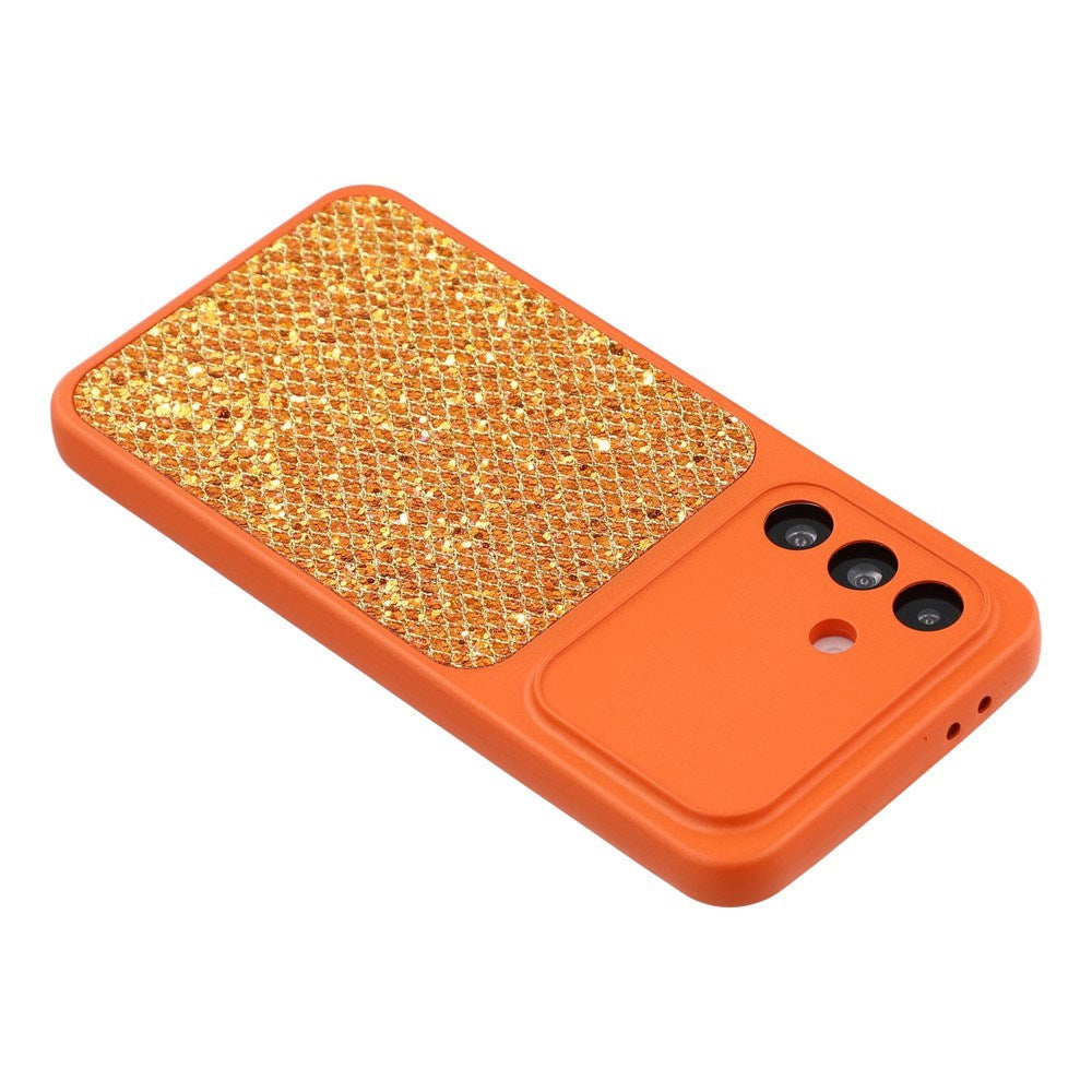 Samsung Galaxy A17 (5G) EIDERWOOD Fleksibelt Plast Cover m. Glitter - Orange