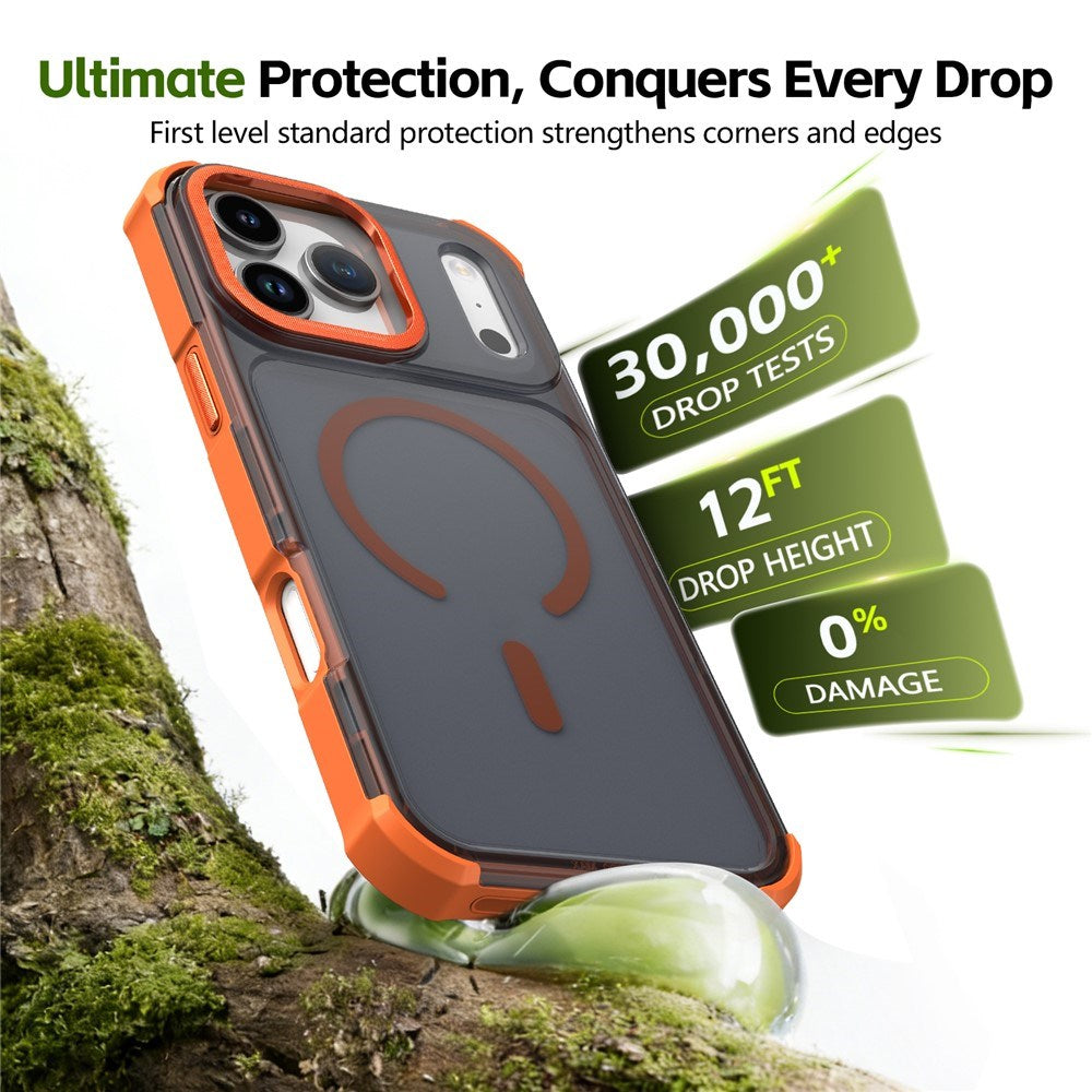 iPhone 17 Pro EIDERWOOD Mat Hybrid Plast Cover - MagSafe Kompatibel - Orange