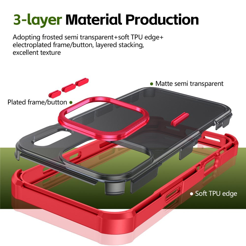 iPhone 17 Pro EIDERWOOD Mat Hybrid Plast Cover - MagSafe Kompatibel - Rød