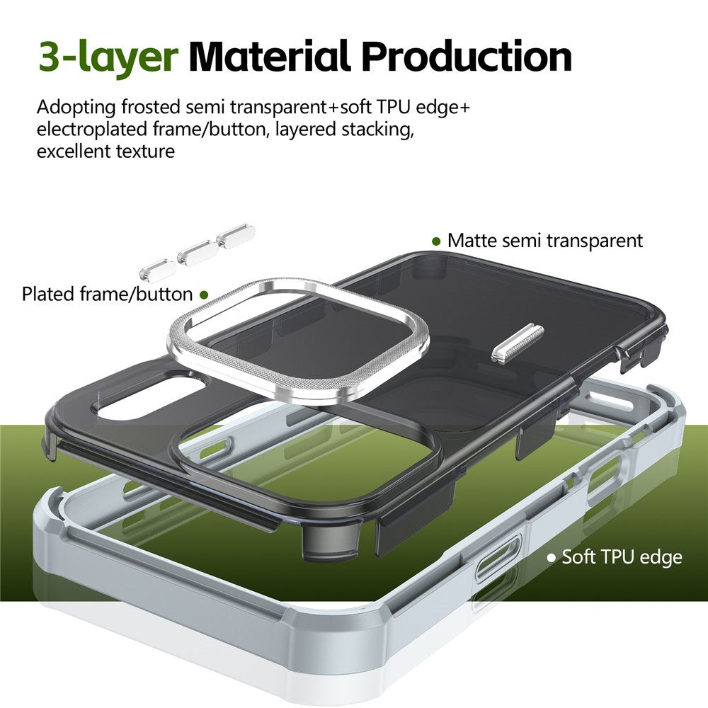 iPhone 17 Pro EIDERWOOD Mat Hybrid Plast Cover - MagSafe Kompatibel - Grå